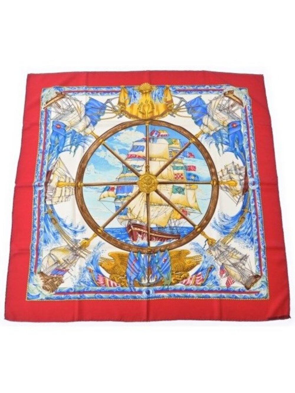 Hermes Bandana Scarf White - Picture 1 of 6